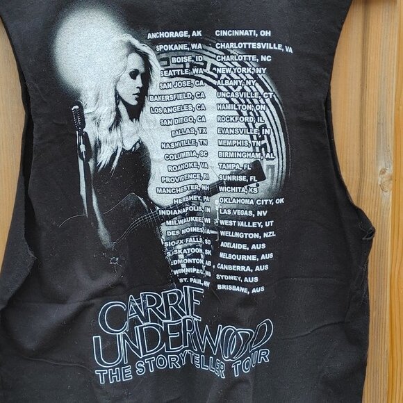 ATTRACTIVE Carrie Underwood Concert Cut Off Tank Women's Size Small OFFICIAL - Picture 5 of 5